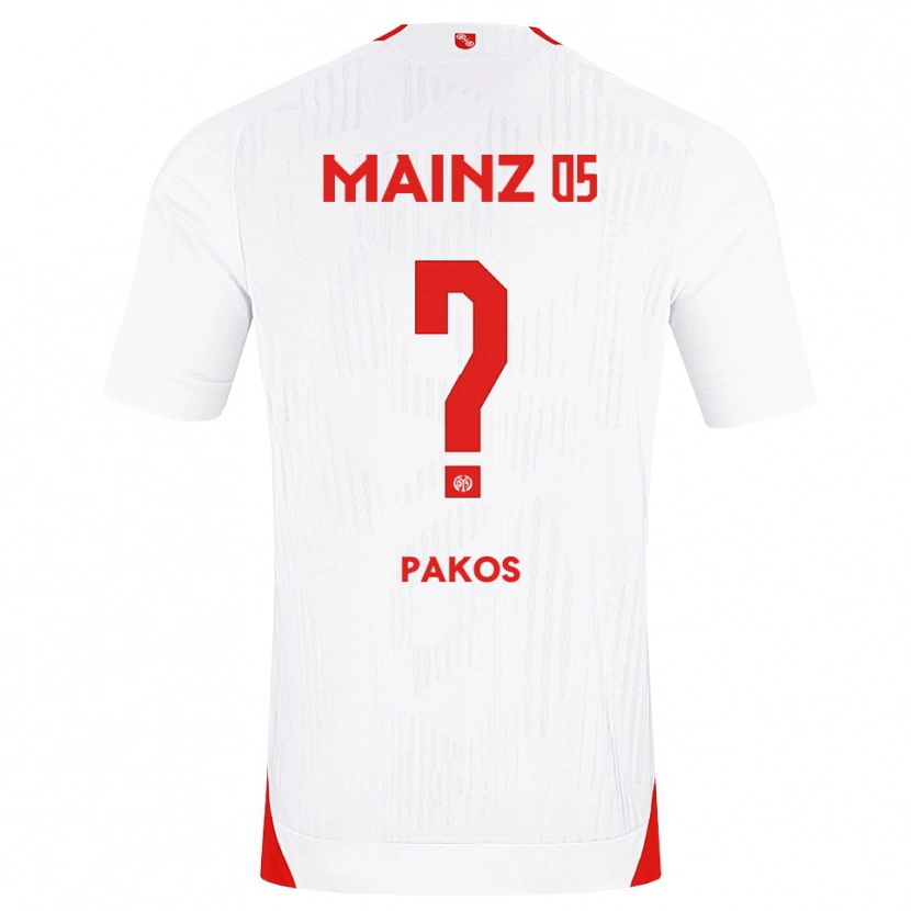 DanxenキッズGeorgios Pakos#0ホワイト レッド イエローアウェイシャツ2026/27ジャージーユニフォーム