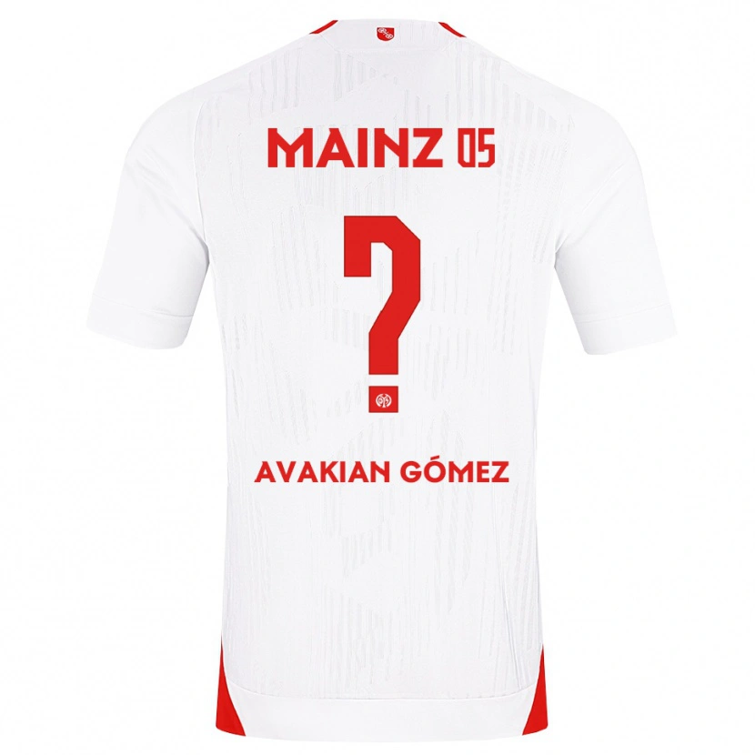 DanxenキッズRomán Avakian Gómez#0ホワイト レッド イエローアウェイシャツ2026/27ジャージーユニフォーム