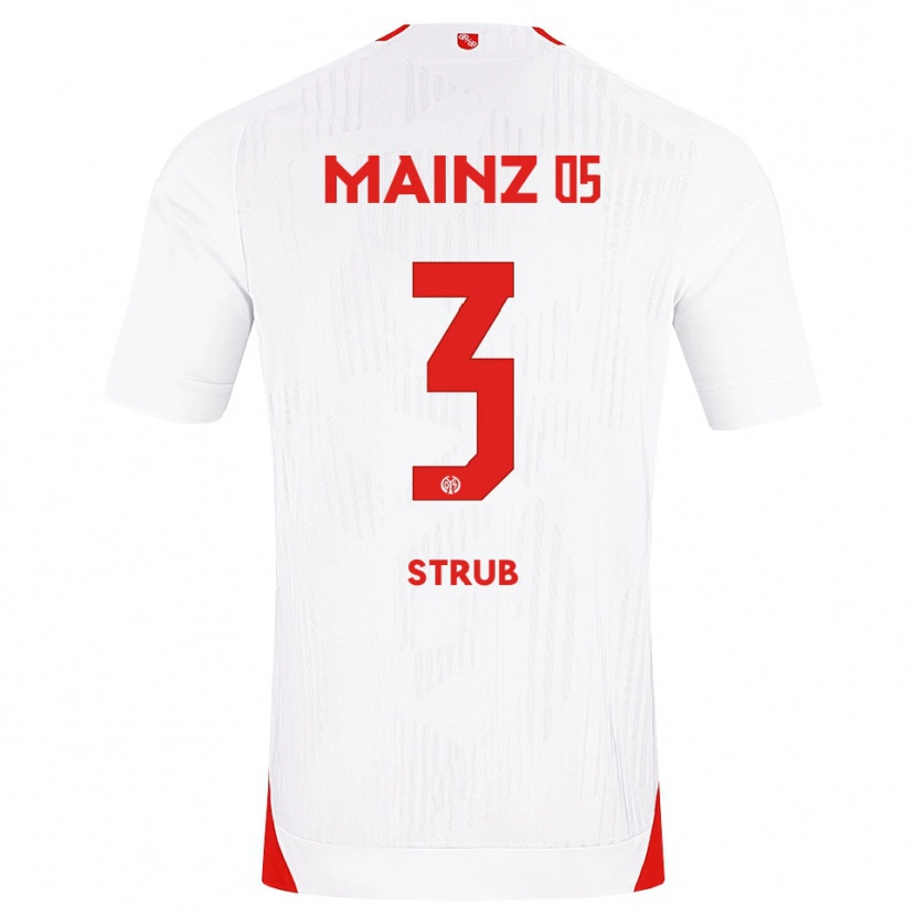 DanxenキッズJona Strub#3ホワイト レッド イエローアウェイシャツ2026/27ジャージーユニフォーム