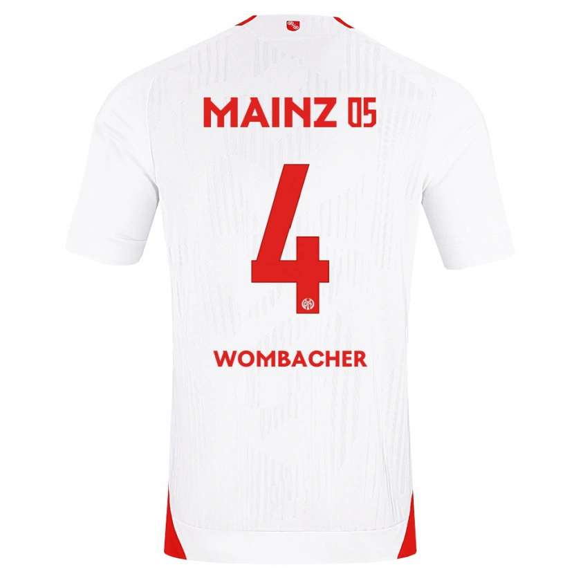DanxenキッズFynn Wombacher#4ホワイト レッド イエローアウェイシャツ2026/27ジャージーユニフォーム