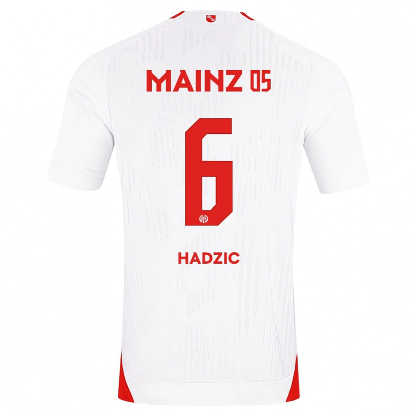 DanxenキッズZinedine Hadzic#6ホワイト レッド イエローアウェイシャツ2026/27ジャージーユニフォーム