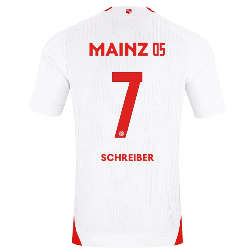 DanxenキッズMax Schreiber#7ホワイト レッド イエローアウェイシャツ2026/27ジャージーユニフォーム