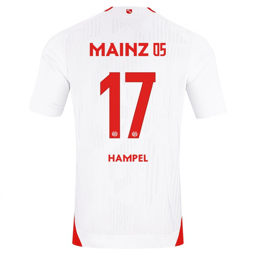DanxenキッズLuca Hampel#17ホワイト レッド イエローアウェイシャツ2026/27ジャージーユニフォーム