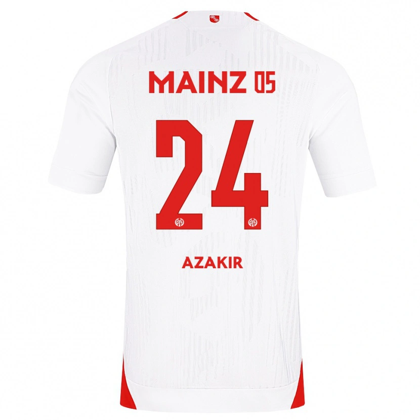 Danxenキッズデニース・アザキル#24ホワイト レッド イエローアウェイシャツ2026/27ジャージーユニフォーム