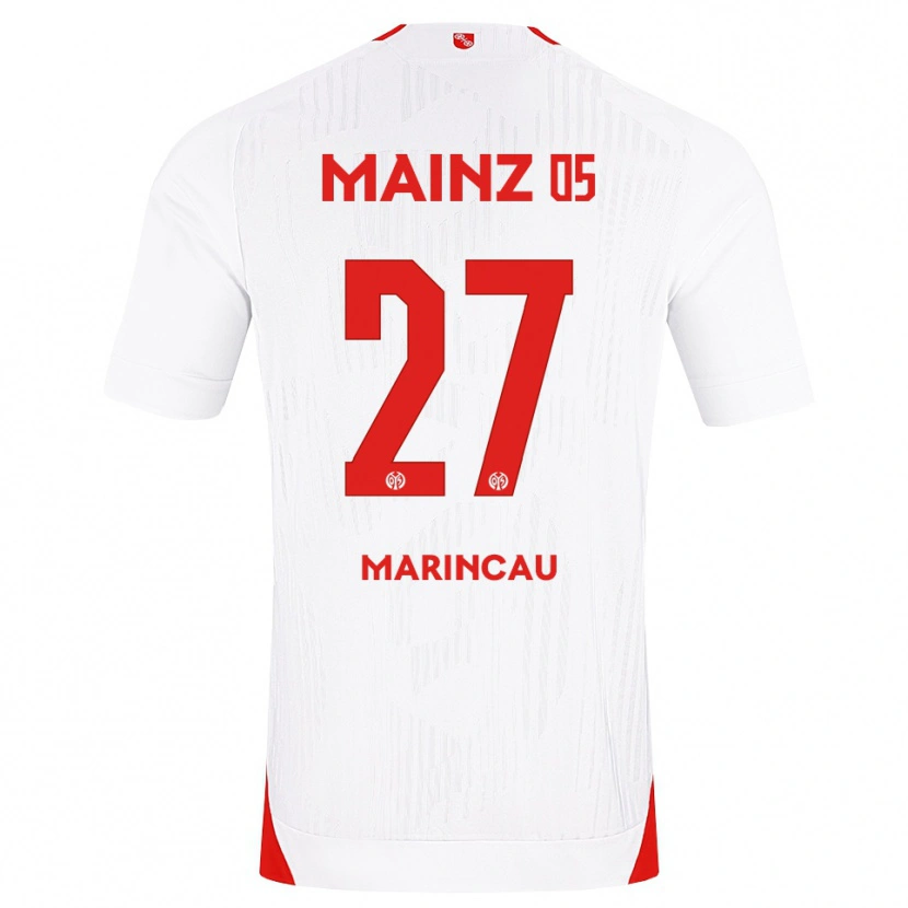 DanxenキッズEmanuel Marincău#27ホワイト レッド イエローアウェイシャツ2026/27ジャージーユニフォーム