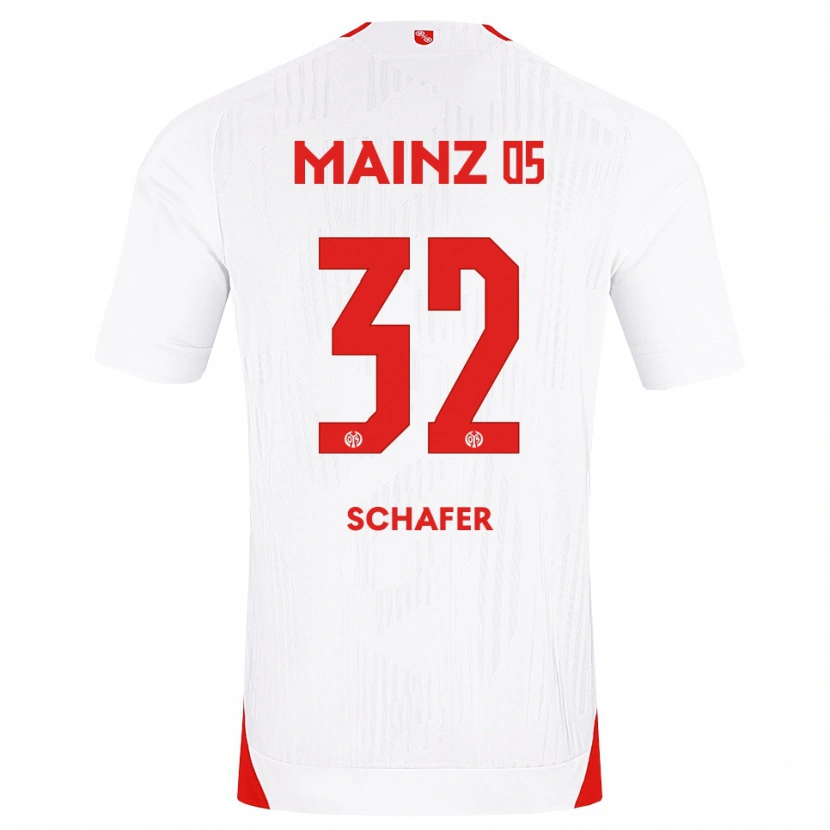 DanxenキッズAnn-Christin Schäfer#32ホワイト レッド イエローアウェイシャツ2026/27ジャージーユニフォーム