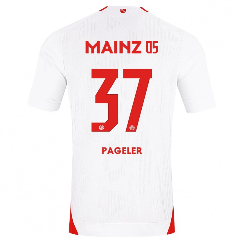 DanxenキッズMaja Pageler#37ホワイト レッド イエローアウェイシャツ2026/27ジャージーユニフォーム