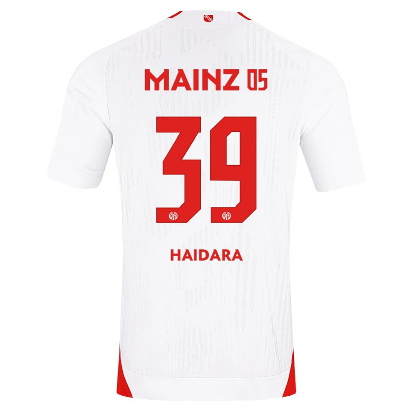 DanxenキッズAlynho Haidara#39ホワイト レッド イエローアウェイシャツ2026/27ジャージーユニフォーム