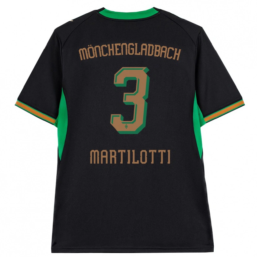 DanxenキッズFrancesco Martilotti#3ブラック オレンジ グリーン ブラウンアウェイシャツ2026/27ジャージーユニフォーム