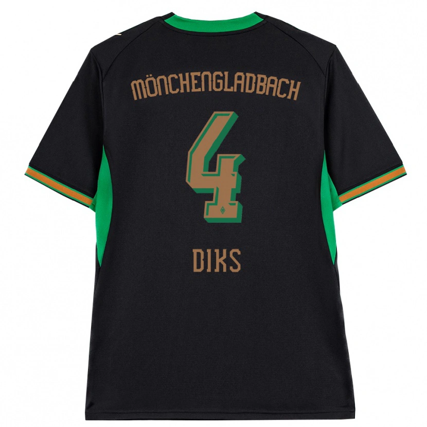 Danxenキッズケヴィン・ディクス#4ブラック オレンジ グリーン ブラウンアウェイシャツ2026/27ジャージーユニフォーム