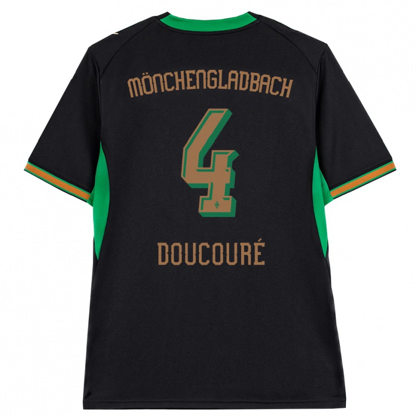 Danxenキッズママドゥ・ドゥクール#4ブラック オレンジ グリーン ブラウンアウェイシャツ2026/27ジャージーユニフォーム