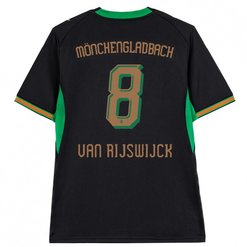 DanxenキッズBritt Van Rijswijck#8ブラック オレンジ グリーン ブラウンアウェイシャツ2026/27ジャージーユニフォーム