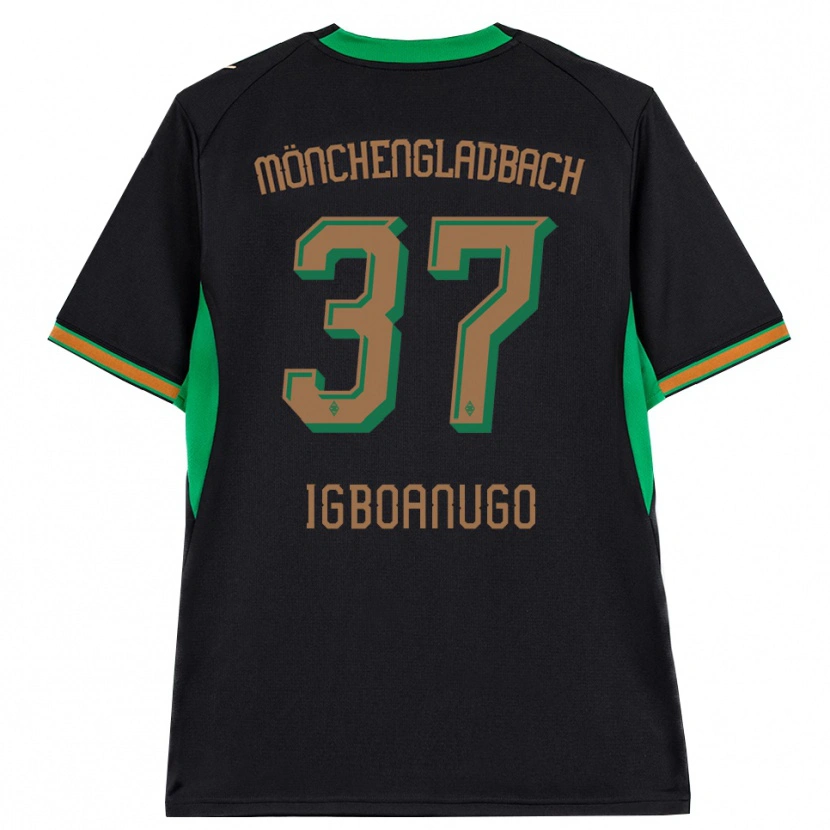 Danxenキッズデビッド・イグボアヌゴ#37ブラック オレンジ グリーン ブラウンアウェイシャツ2026/27ジャージーユニフォーム