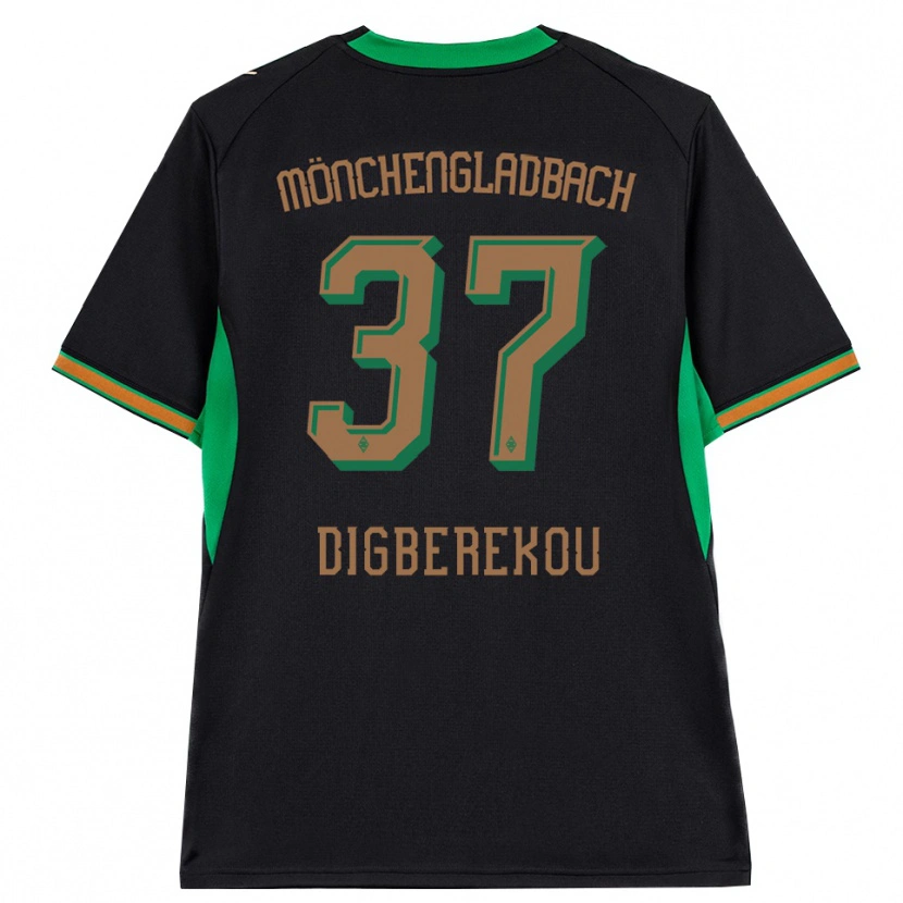 Danxenキッズイブラヒム・ディグベレコウ#37ブラック オレンジ グリーン ブラウンアウェイシャツ2026/27ジャージーユニフォーム