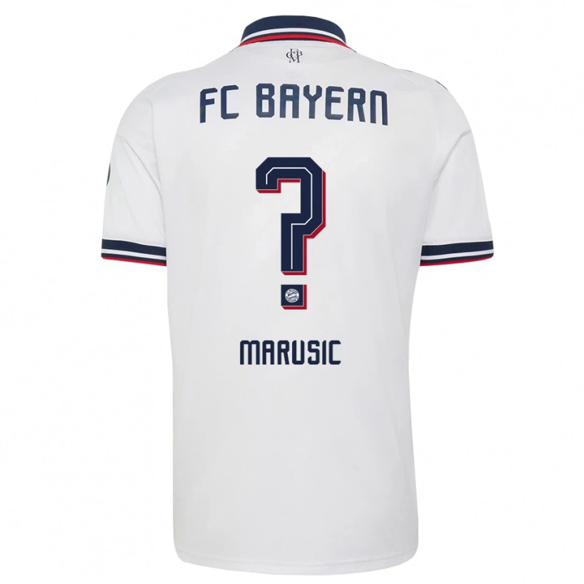 Danxenキッズガブリエル・マルシッチ#0ホワイト グレー レッドアウェイシャツ2026/27ジャージーユニフォーム