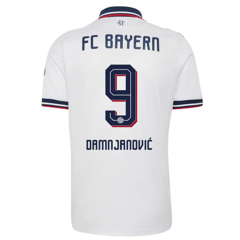 Danxenキッズヨバナ・ダムンヤノビッチ#9ホワイト グレー レッドアウェイシャツ2026/27ジャージーユニフォーム