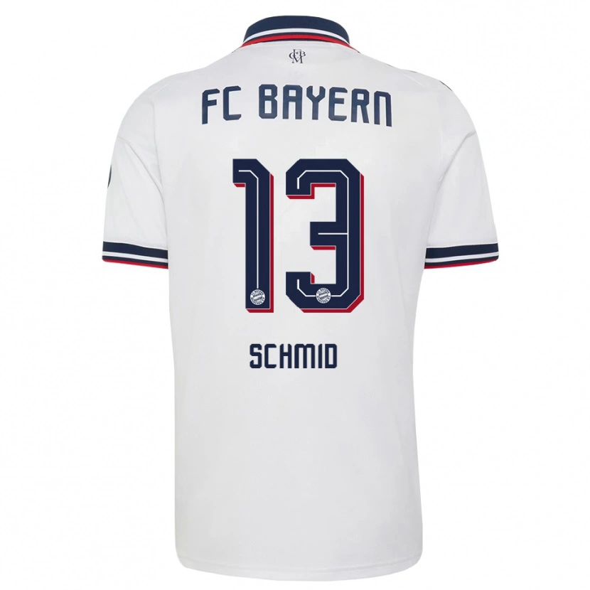 DanxenキッズLeopold Schmid#13ホワイト グレー レッドアウェイシャツ2026/27ジャージーユニフォーム