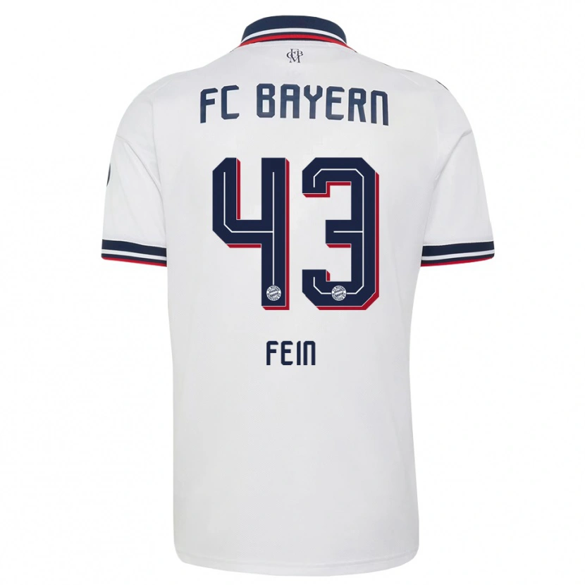 Danxenキッズアドリアン・ファイン#43ホワイト グレー レッドアウェイシャツ2026/27ジャージーユニフォーム