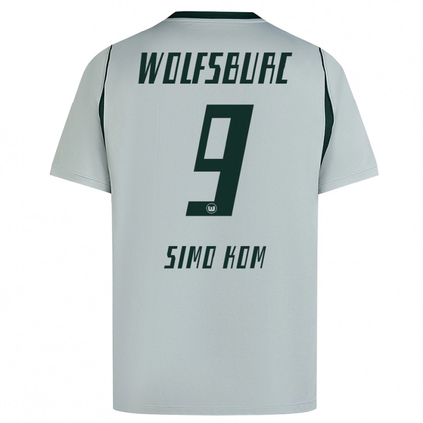 DanxenキッズYvan Simo Kom#9グレー グリーンアウェイシャツ2026/27ジャージーユニフォーム