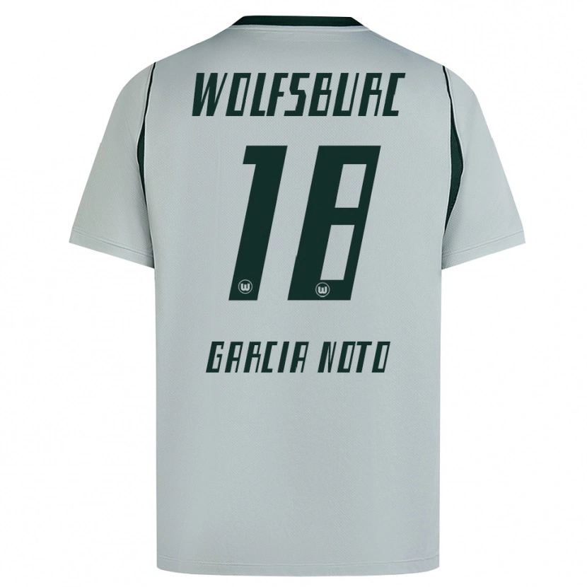 DanxenキッズEstéfano García Noto#18グレー グリーンアウェイシャツ2026/27ジャージーユニフォーム
