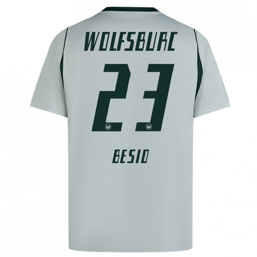 DanxenキッズAlessio Besio#23グレー グリーンアウェイシャツ2026/27ジャージーユニフォーム