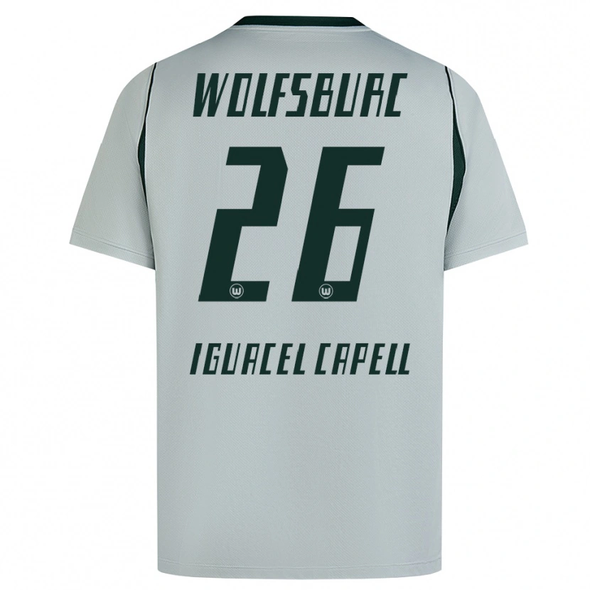 DanxenキッズDiego Iguacel Capell#26グレー グリーンアウェイシャツ2026/27ジャージーユニフォーム