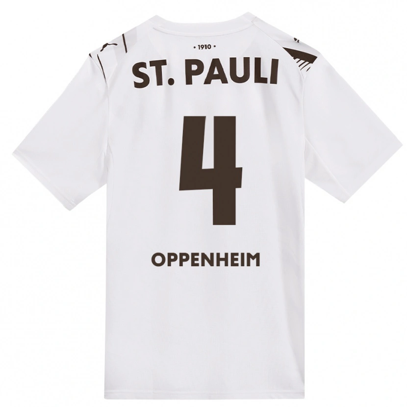 DanxenキッズMerle Oppenheim#4カフェ ホワイト レッドアウェイシャツ2026/27ジャージーユニフォーム