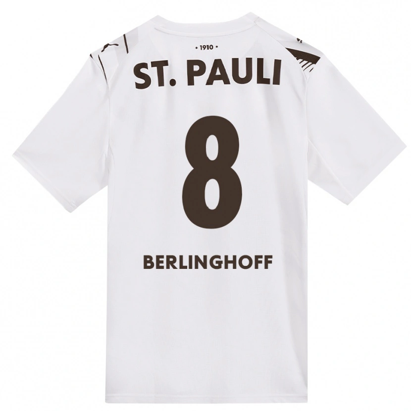 DanxenキッズMarlene Berlinghoff#8カフェ ホワイト レッドアウェイシャツ2026/27ジャージーユニフォーム
