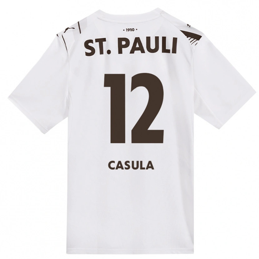DanxenキッズDavid Casula#12カフェ ホワイト レッドアウェイシャツ2026/27ジャージーユニフォーム