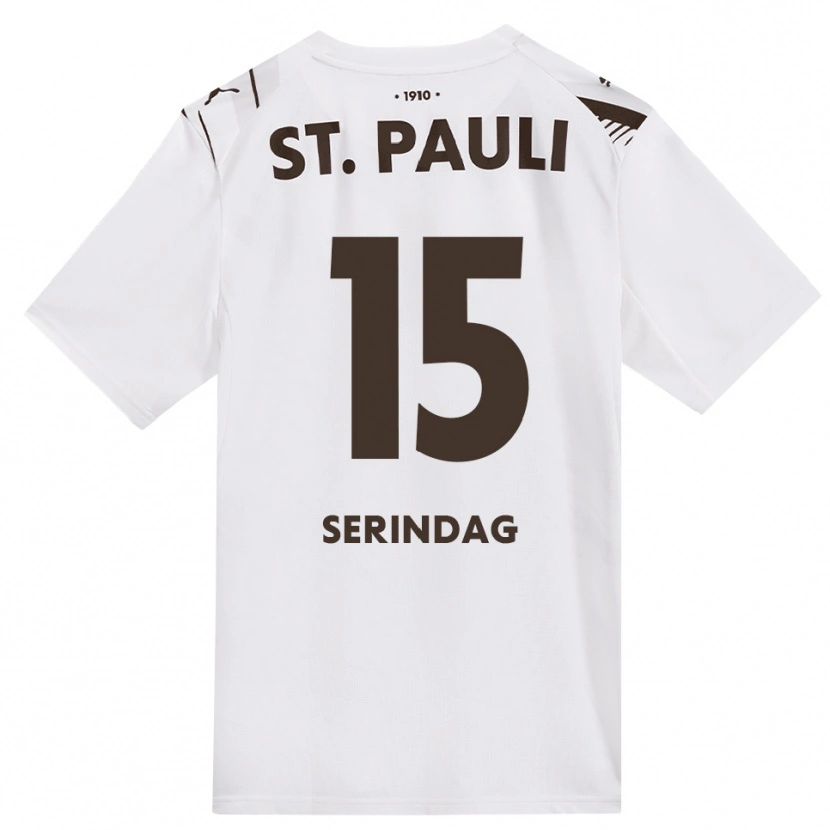 Danxenキッズレビン・セダト・セリンダグ#15カフェ ホワイト レッドアウェイシャツ2026/27ジャージーユニフォーム