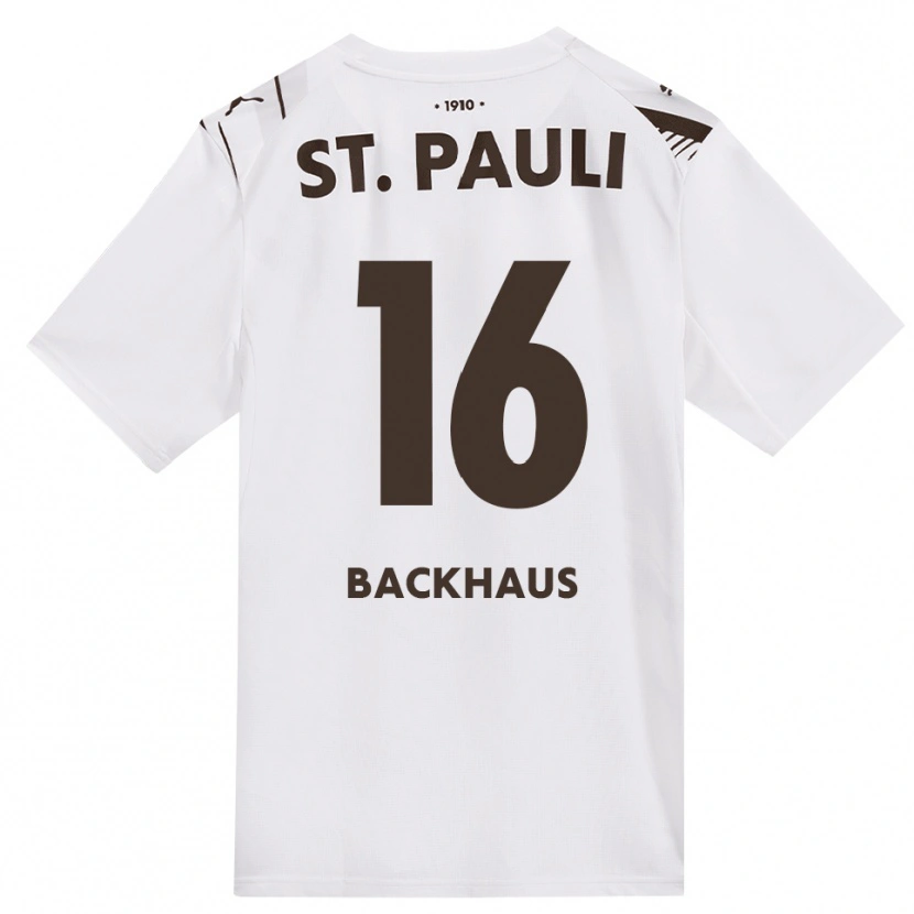 DanxenキッズOls Backhaus#16カフェ ホワイト レッドアウェイシャツ2026/27ジャージーユニフォーム