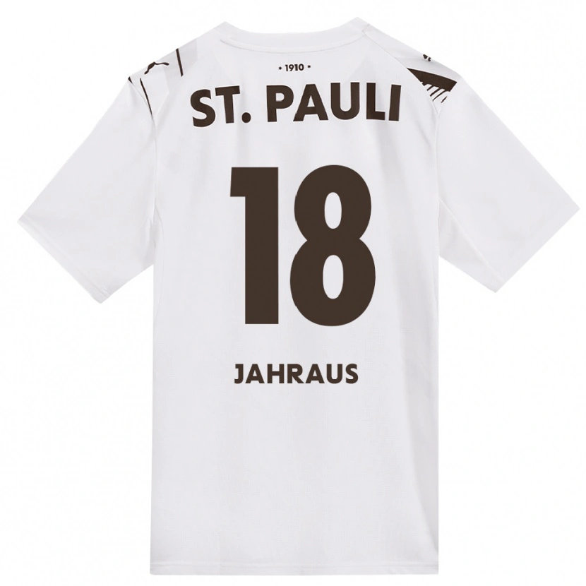 DanxenキッズLuis Jahraus#18カフェ ホワイト レッドアウェイシャツ2026/27ジャージーユニフォーム