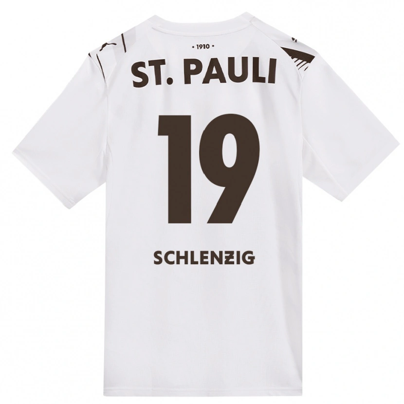 DanxenキッズLilius Schlenzig#19カフェ ホワイト レッドアウェイシャツ2026/27ジャージーユニフォーム