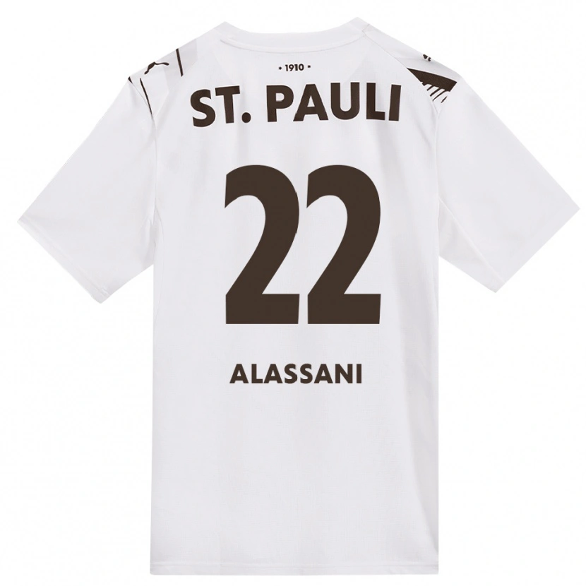 DanxenキッズAbdul Alassani#22カフェ ホワイト レッドアウェイシャツ2026/27ジャージーユニフォーム
