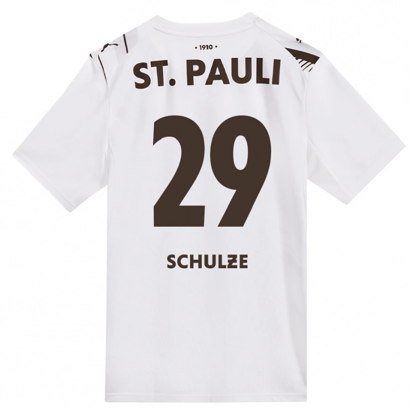DanxenキッズLucas Schulze#29カフェ ホワイト レッドアウェイシャツ2026/27ジャージーユニフォーム