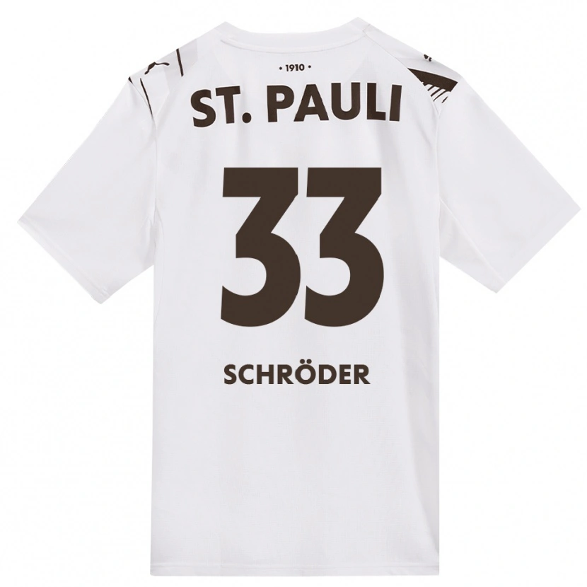 DanxenキッズLennard Schröder#33カフェ ホワイト レッドアウェイシャツ2026/27ジャージーユニフォーム