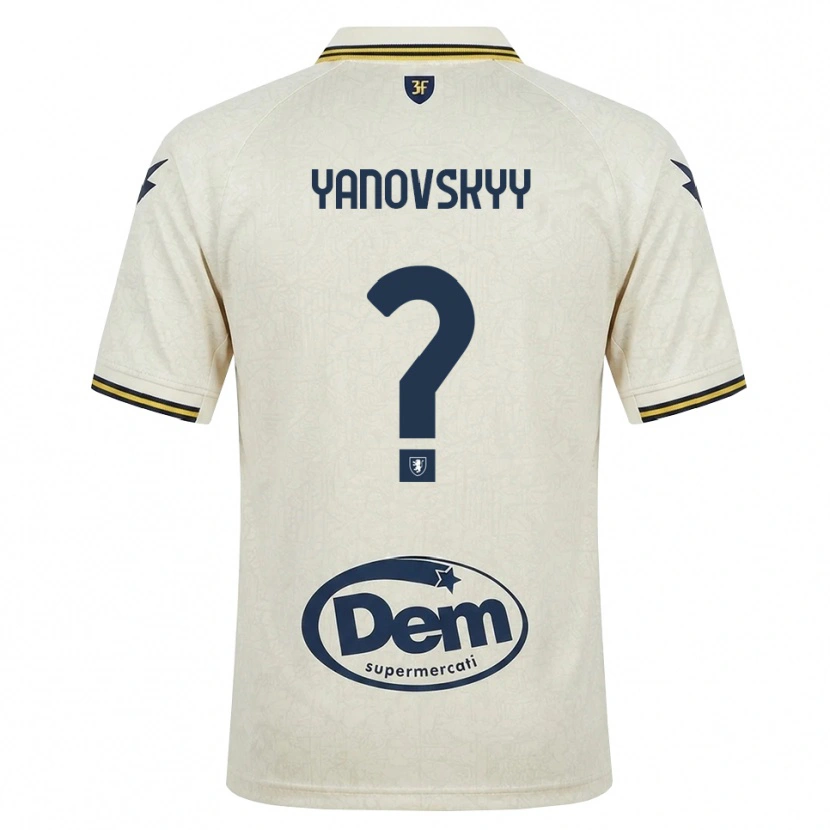 DanxenキッズRiccardo Yanovskyy#0オールドレース イエロー ブラックアウェイシャツ2026/27ジャージーユニフォーム