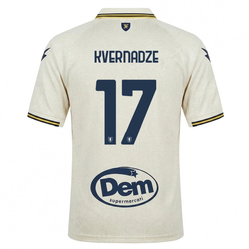 Danxenキッズジョルジ・クヴェルナーゼ#17オールドレース イエロー ブラックアウェイシャツ2026/27ジャージーユニフォーム