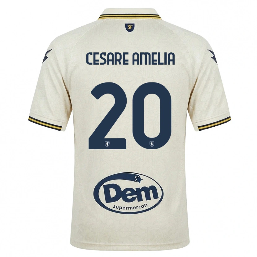 DanxenキッズGiulio Cesare Amelia#20オールドレース イエロー ブラックアウェイシャツ2026/27ジャージーユニフォーム