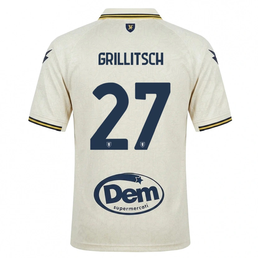 Danxenキッズフロリアン・グリリッチュ#27オールドレース イエロー ブラックアウェイシャツ2026/27ジャージーユニフォーム