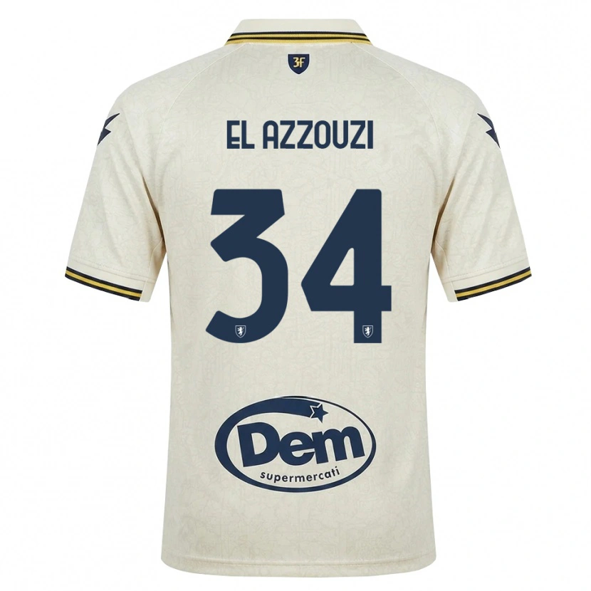 DanxenキッズAnouar El Azzouzi#34オールドレース イエロー ブラックアウェイシャツ2026/27ジャージーユニフォーム