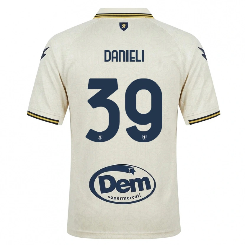 DanxenキッズAlessio Danieli#39オールドレース イエロー ブラックアウェイシャツ2026/27ジャージーユニフォーム