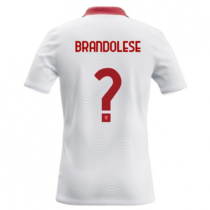 DanxenキッズBenedetto Brandolese#0白 赤アウェイシャツ2026/27ジャージーユニフォーム