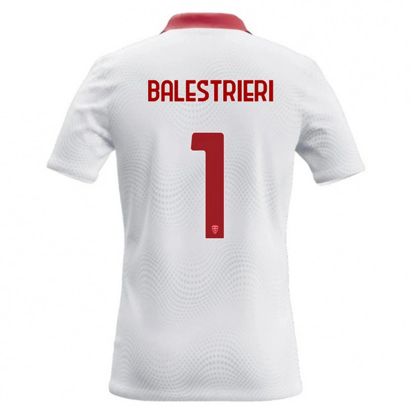 DanxenキッズAlessandro Balestrieri#1白 赤アウェイシャツ2026/27ジャージーユニフォーム