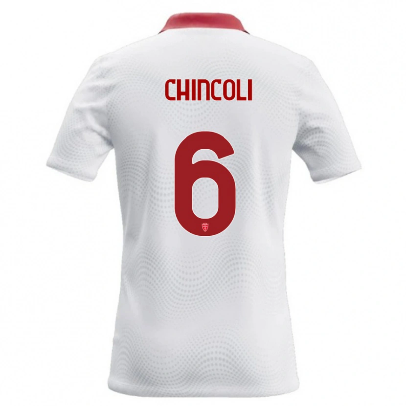 DanxenキッズLorenzo Chincoli#6白 赤アウェイシャツ2026/27ジャージーユニフォーム