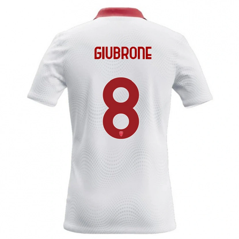DanxenキッズMario Giubrone#8白 赤アウェイシャツ2026/27ジャージーユニフォーム
