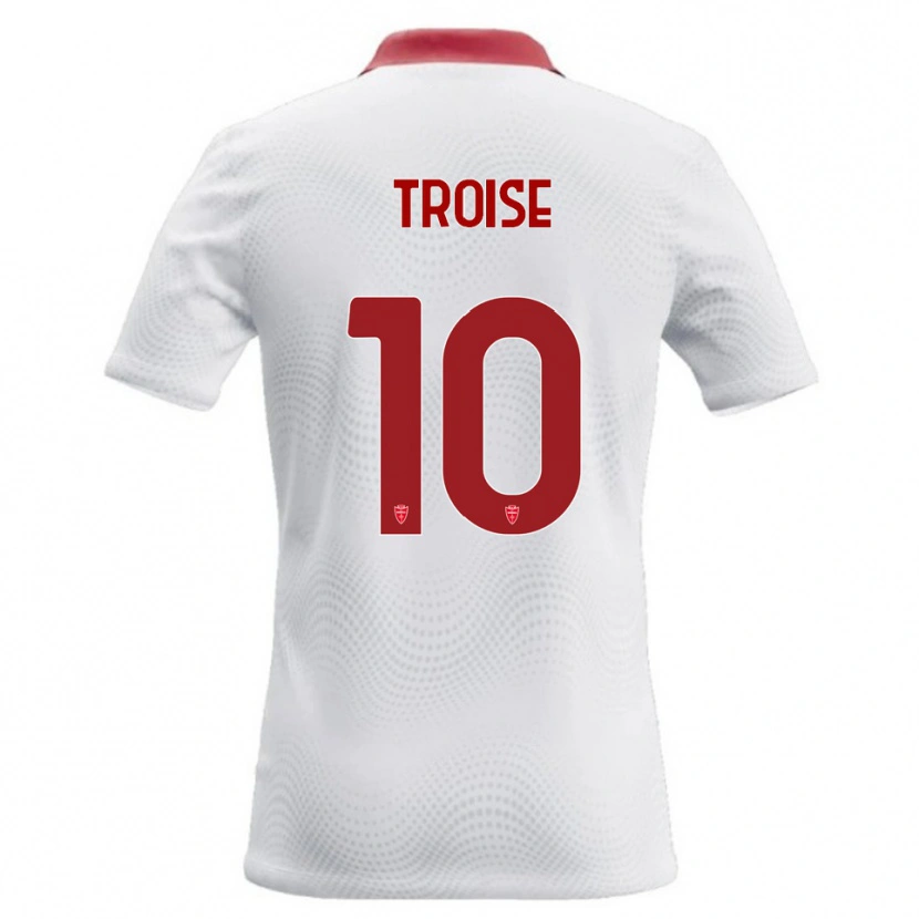 DanxenキッズAntonio Troise#10白 赤アウェイシャツ2026/27ジャージーユニフォーム