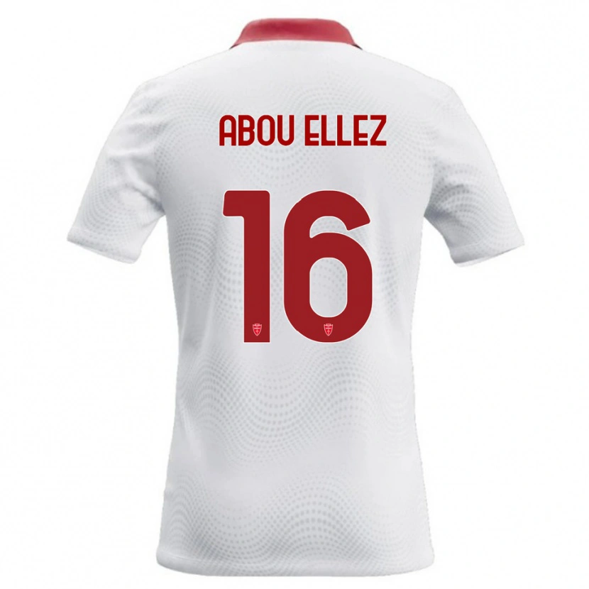 DanxenキッズAmir Abou Elezz#16白 赤アウェイシャツ2026/27ジャージーユニフォーム