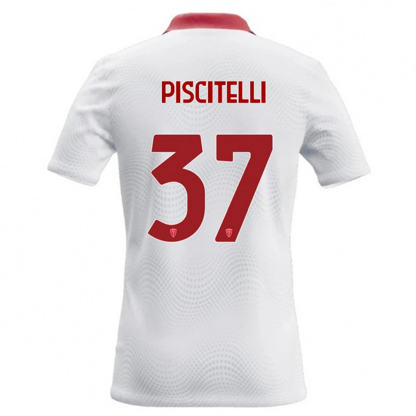 DanxenキッズPasquale Piscitelli#37白 赤アウェイシャツ2026/27ジャージーユニフォーム