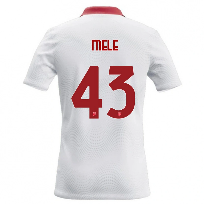 DanxenキッズFabio Mele#43白 赤アウェイシャツ2026/27ジャージーユニフォーム
